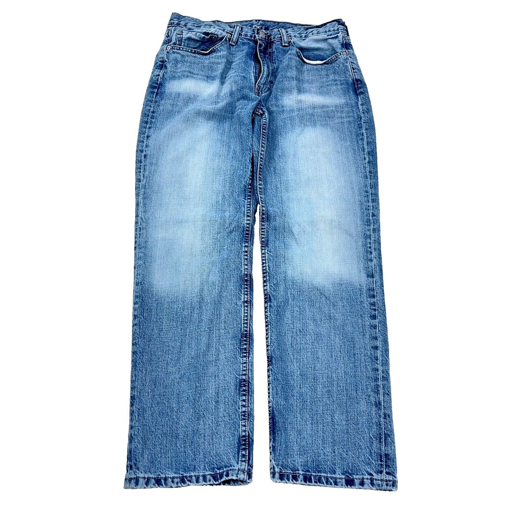 Levis 514 Jeans Men 34x30 Slim Fit Straight Leg Med Wash Work Pants Faded Adult